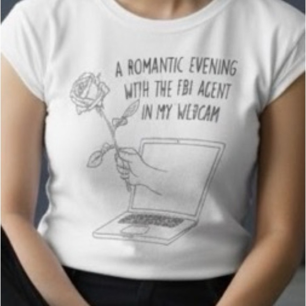 Hot Topic White Graphic Tee